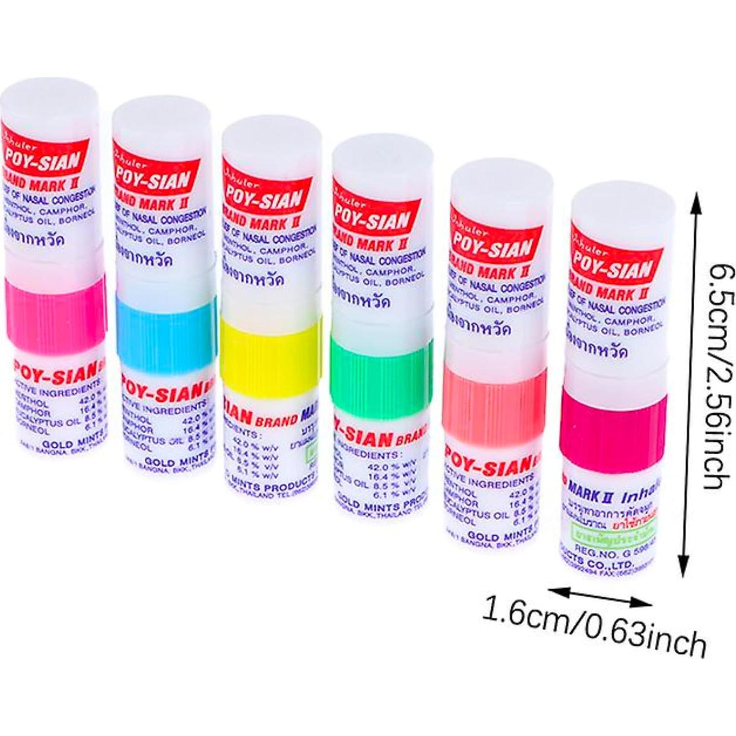Inhalador Nasal Aromaterapia POY-SIAN Mark II - 6 Piezas