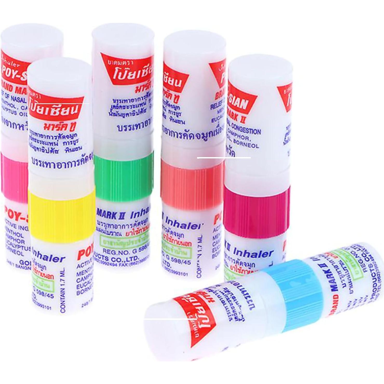 Inhalador Nasal Aromaterapia POY-SIAN Mark II - 6 Piezas