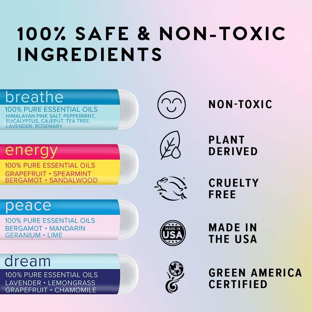 Kit de Inhaladores Nasales de Aromaterapia MOXE - 4 Piezas