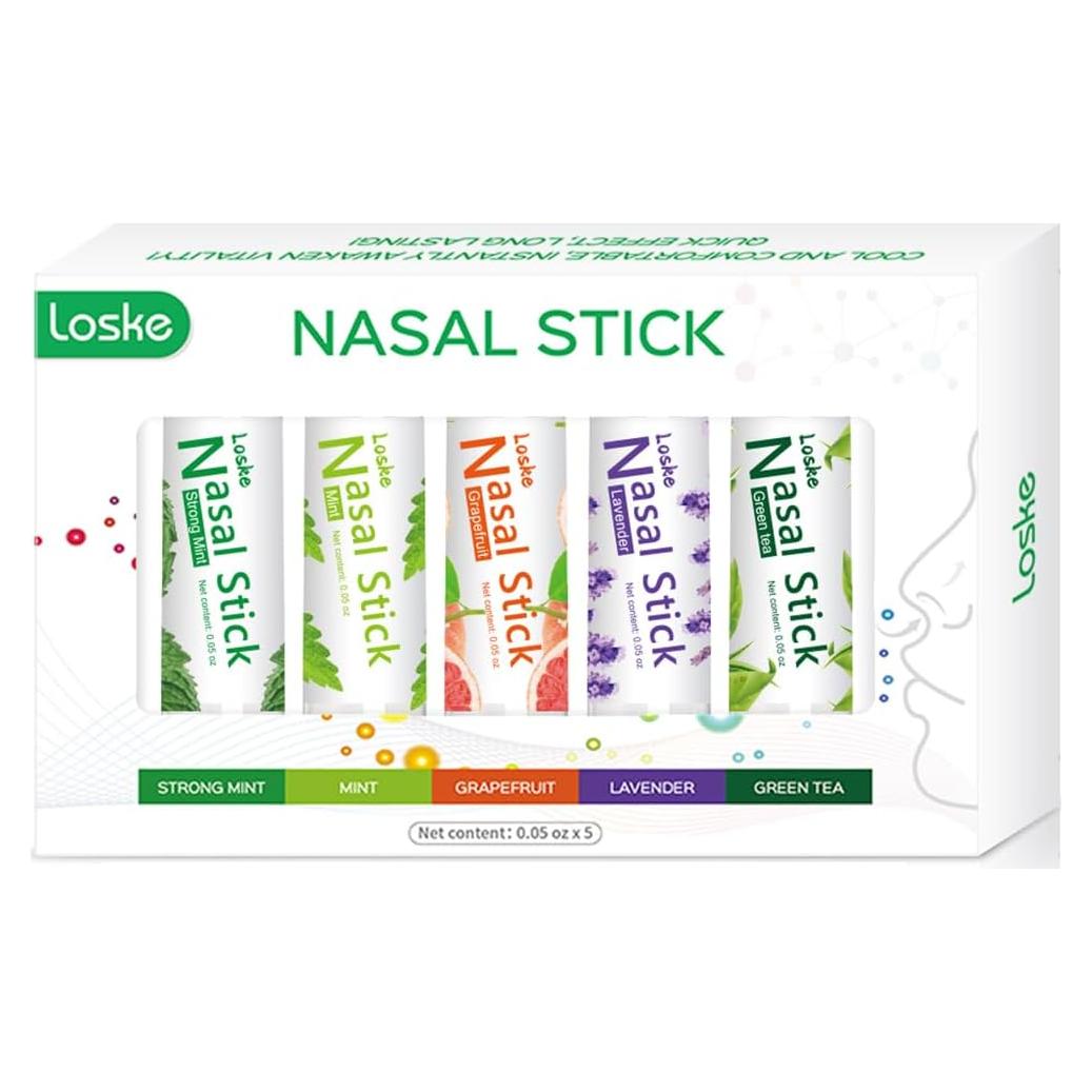 Bastón Nasal Energizante Loske - Tamaño Grande, Menta y Más