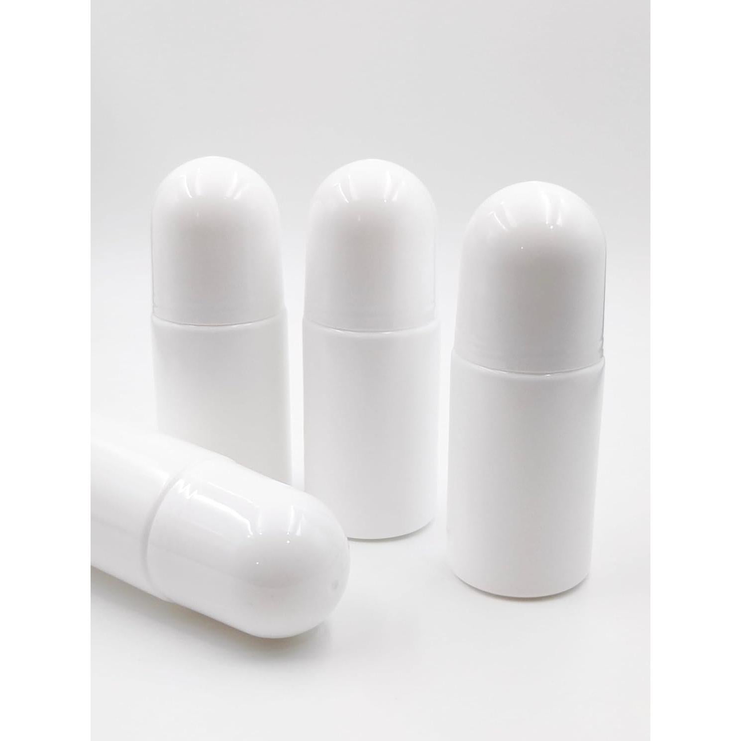 4 Botellas Roll-on Reutilizables 50mL YYNGJCK Blancas