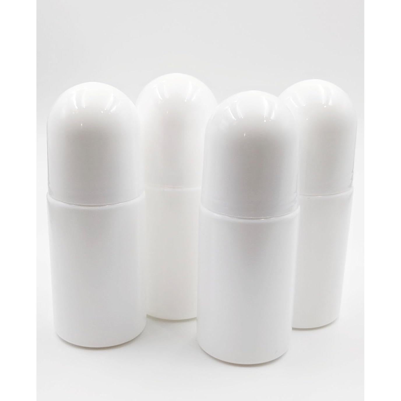 4 Botellas Roll-on Reutilizables 50mL YYNGJCK Blancas