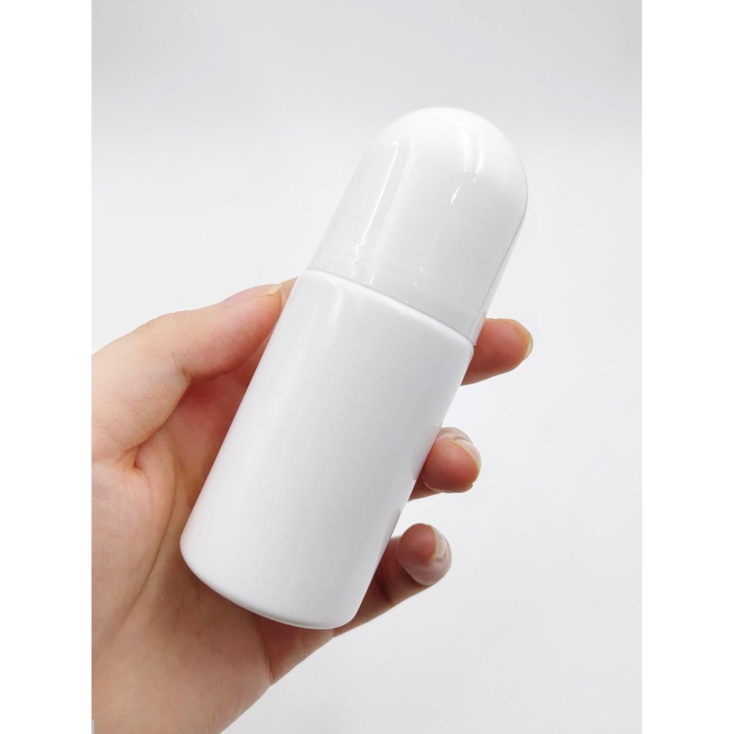 4 Botellas Roll-on Reutilizables 50mL YYNGJCK Blancas