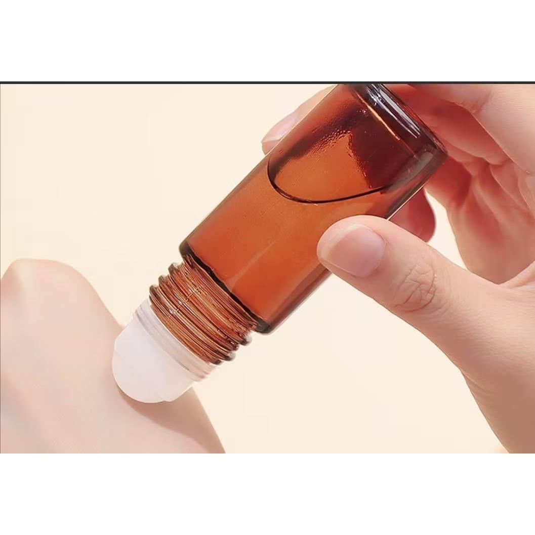 Set de 2 Botellas Roller de Vidrio Marrón 50ml ZGLUZP