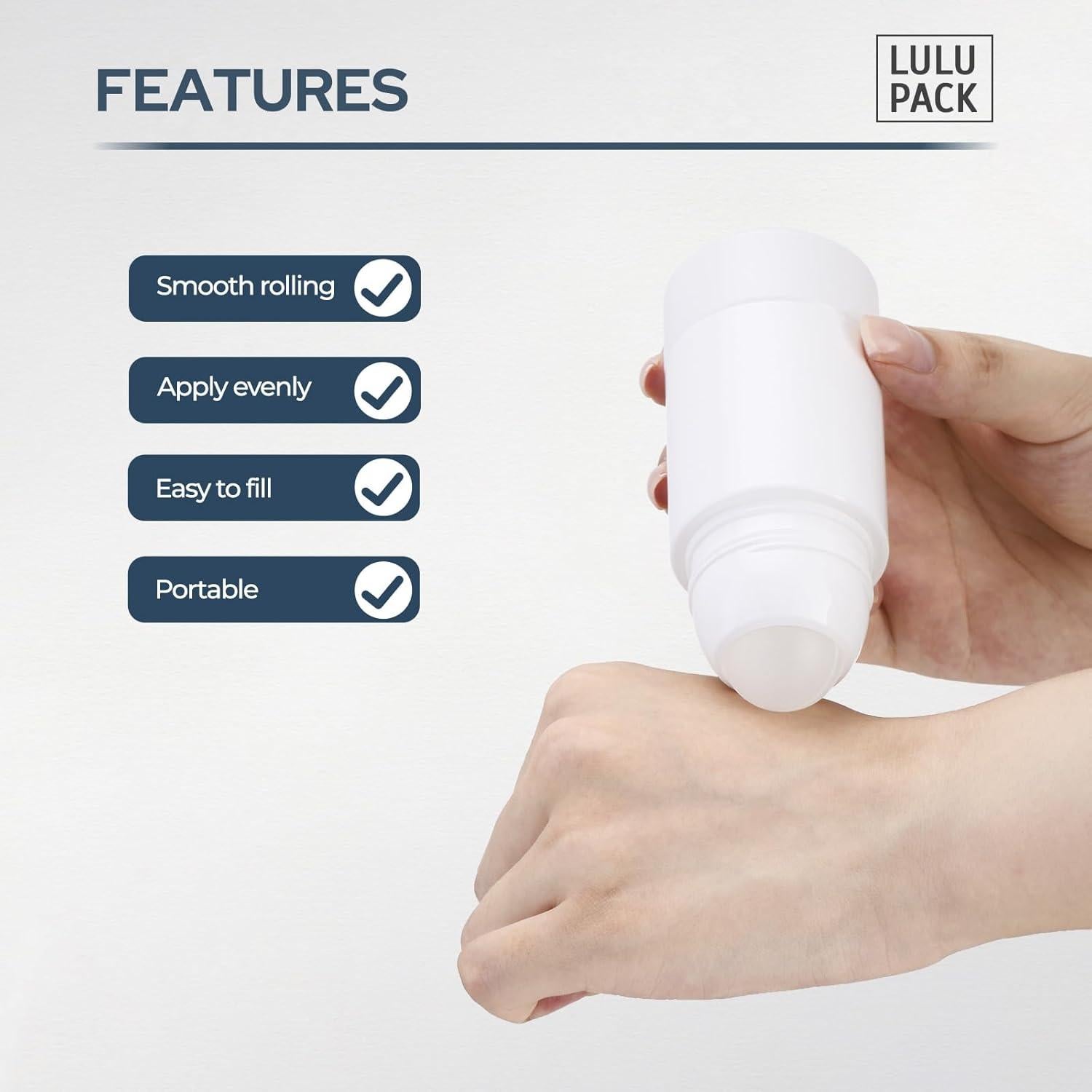 Botellas Roller Reutilizables Lulupack 75ml - 3 Piezas Azul