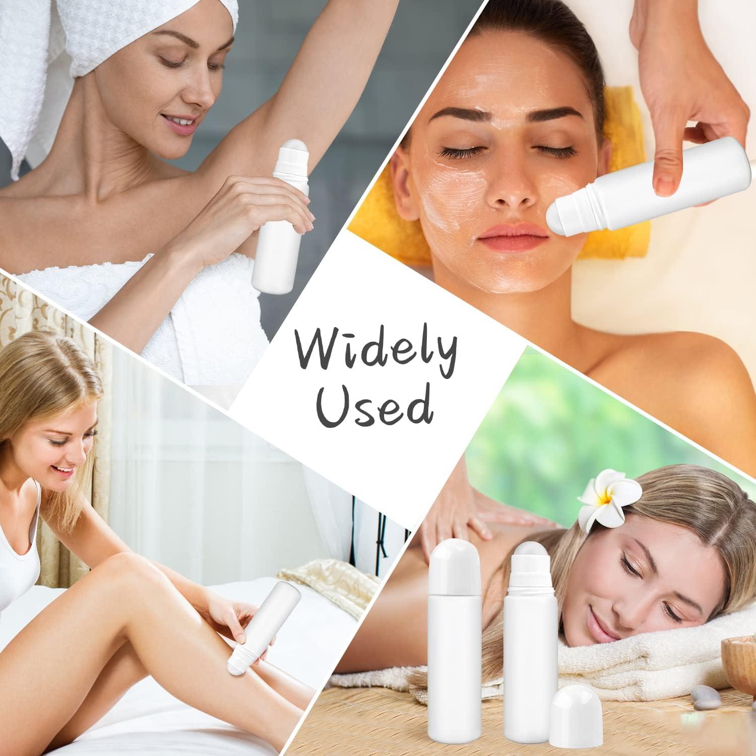 Paquete de 8 Botellas de Rodillo Cositina 100ml Plástico Blanco