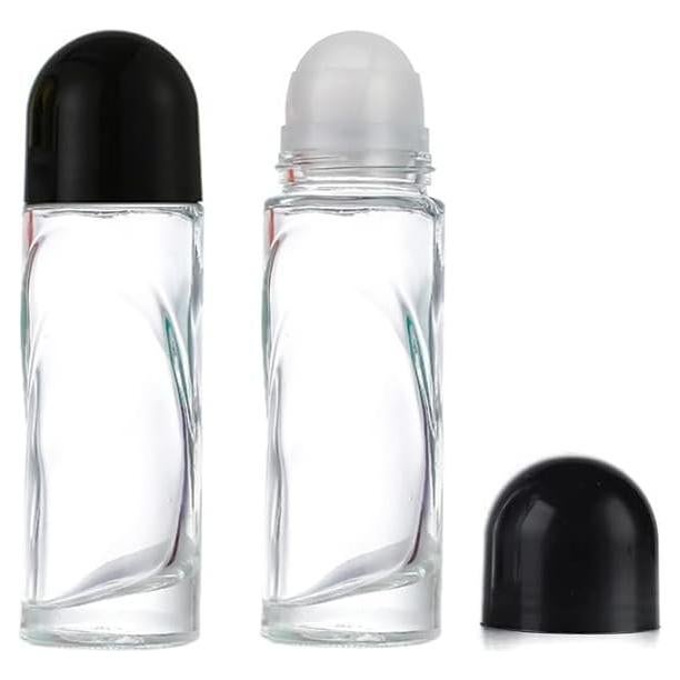 2 Botellas de Rodillo Desodorante de Vidrio 70ml Lasenersm