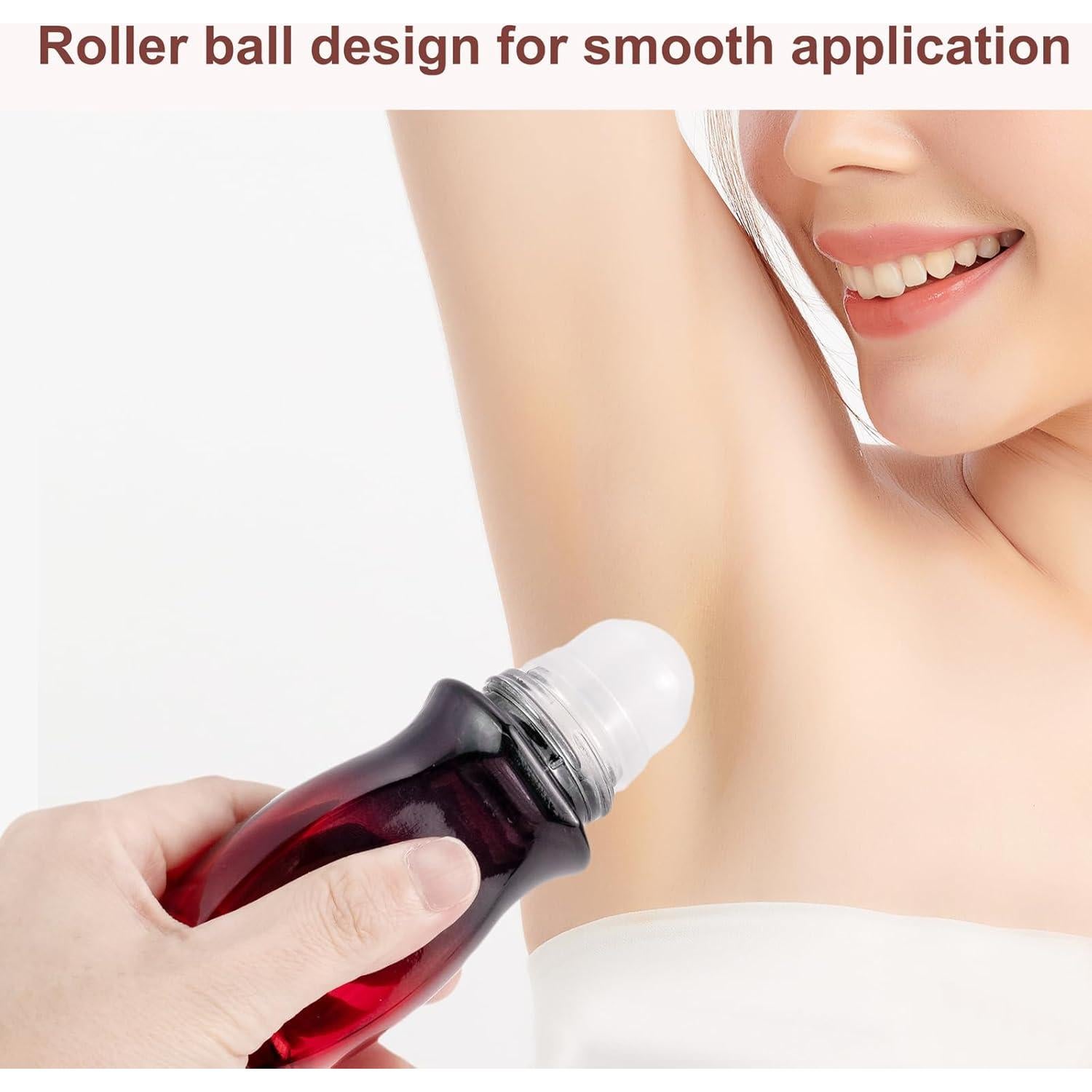 Botellas de Vidrio Rodantes Kesell 50 ml Rojo Tapa Dorada