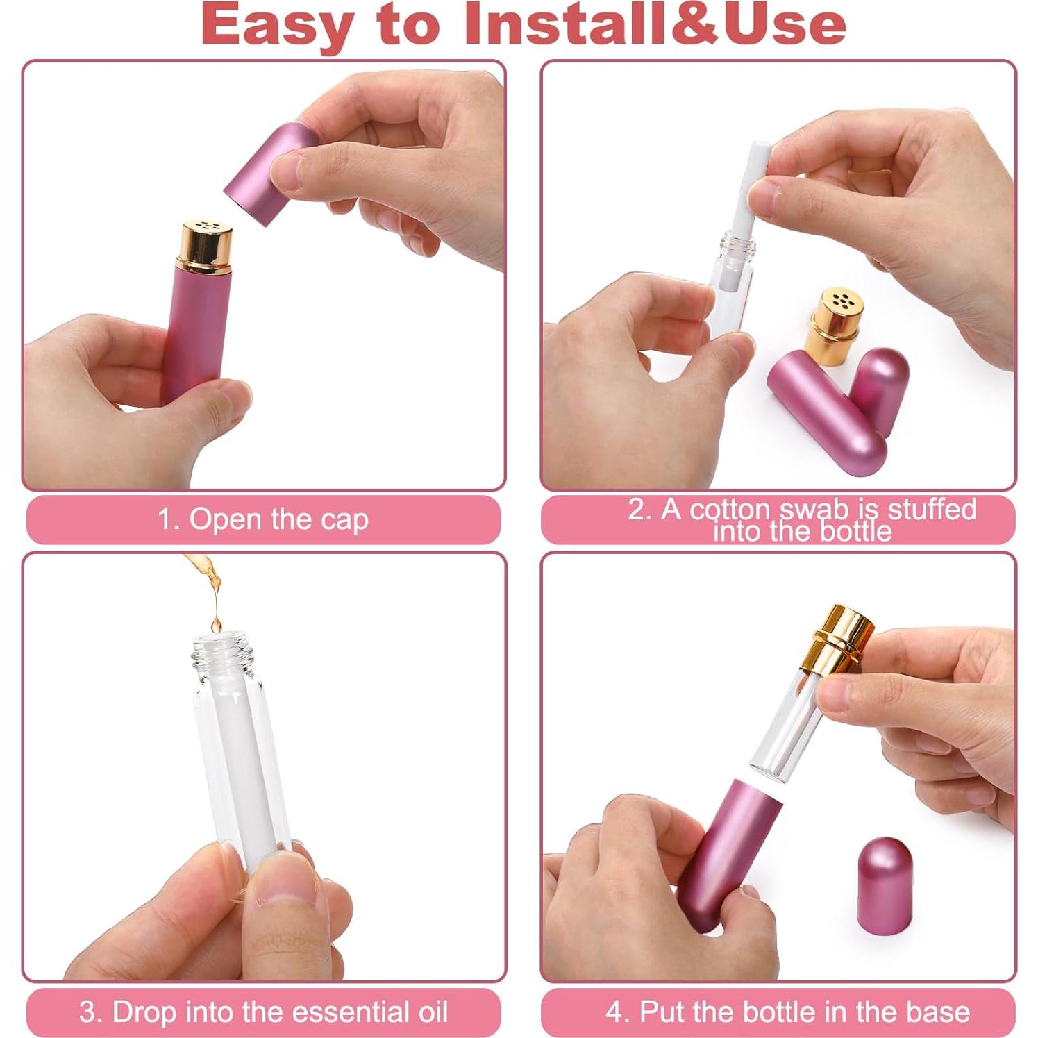 Juego de 8 Inhaladores Nasales Bekith de Aceite Esencial Recargables