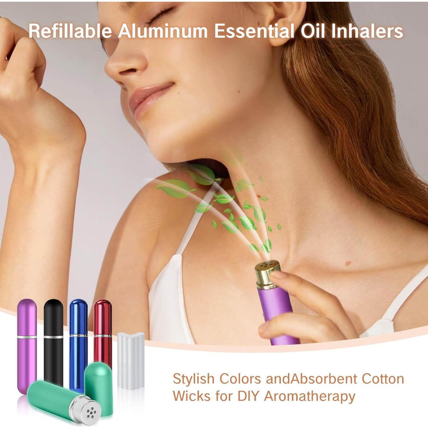 Inhaladores de Aceite Esencial NIIIYTYB 5 Pcs Portátiles