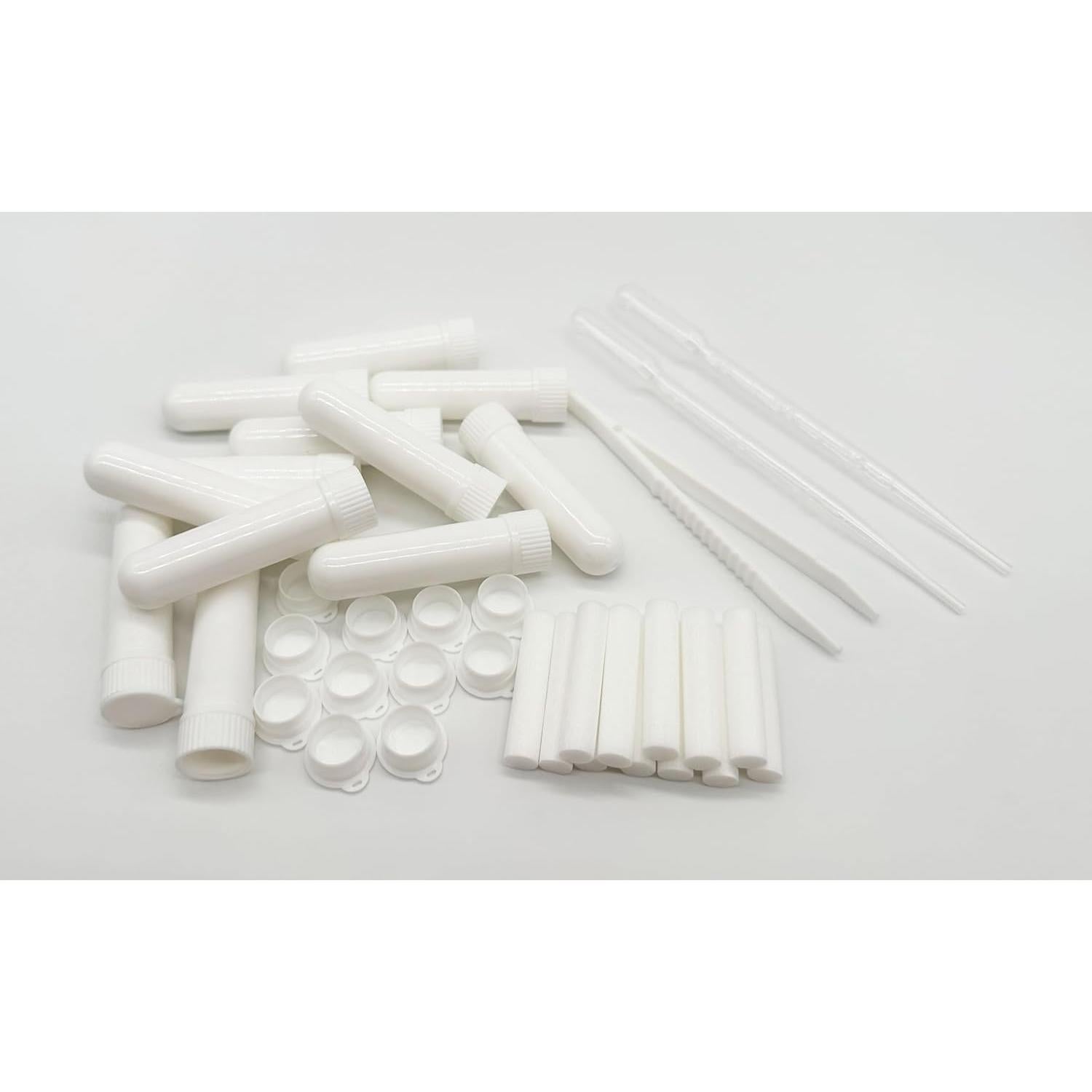 Juego de 12 Inhaladores Nasales ZIOJOVK + 2 Cuentagotas