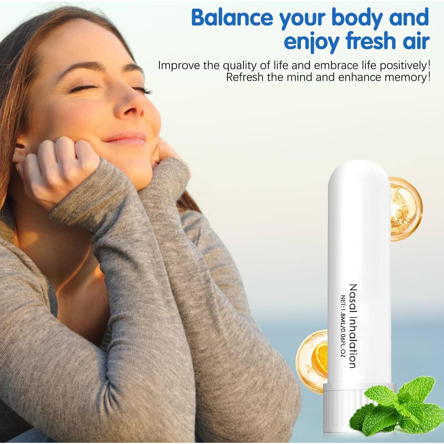 Inhalador Nasal de Aceite Esencial SSHG - 2 Pcs para Enfoque