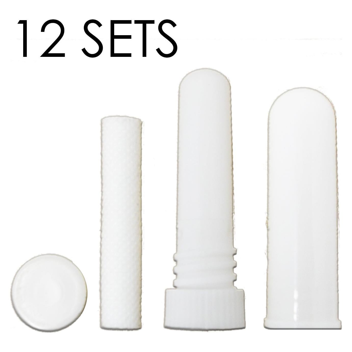 Inhalador Nasal BioRx Blanco para Aromaterapia - 12 Juegos