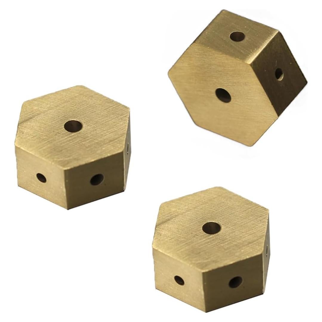 Soporte de Incienso Hexagonal CHENSHUO de Latón - 3 Pcs