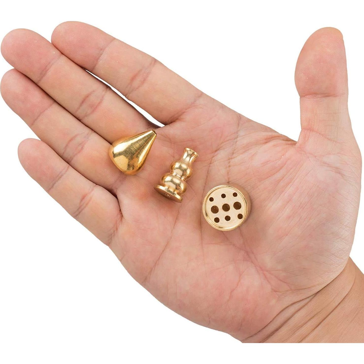 Quemador de Incienso de Latón Chenshuo - 3 Soportes Dorados