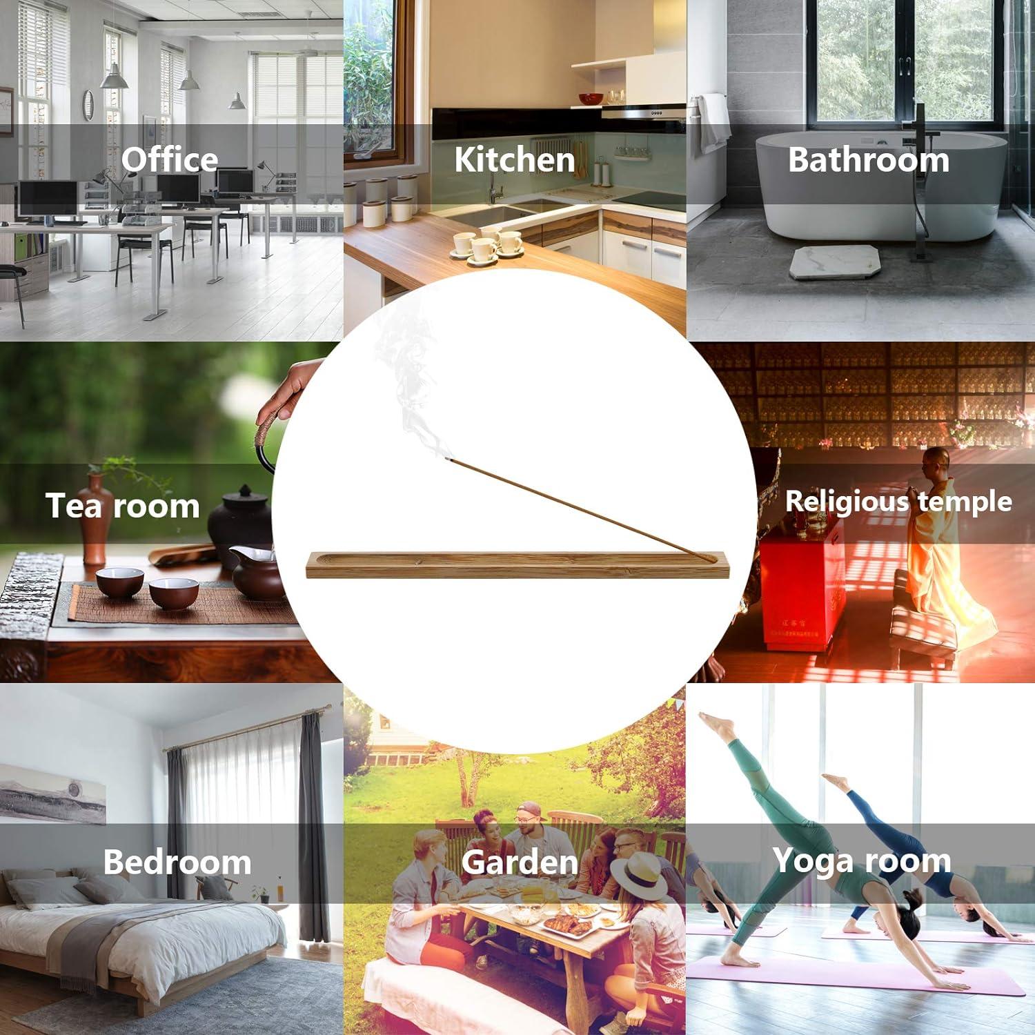 Soporte de Incienso de Bambú Natural SIGZKK - 2 Piezas