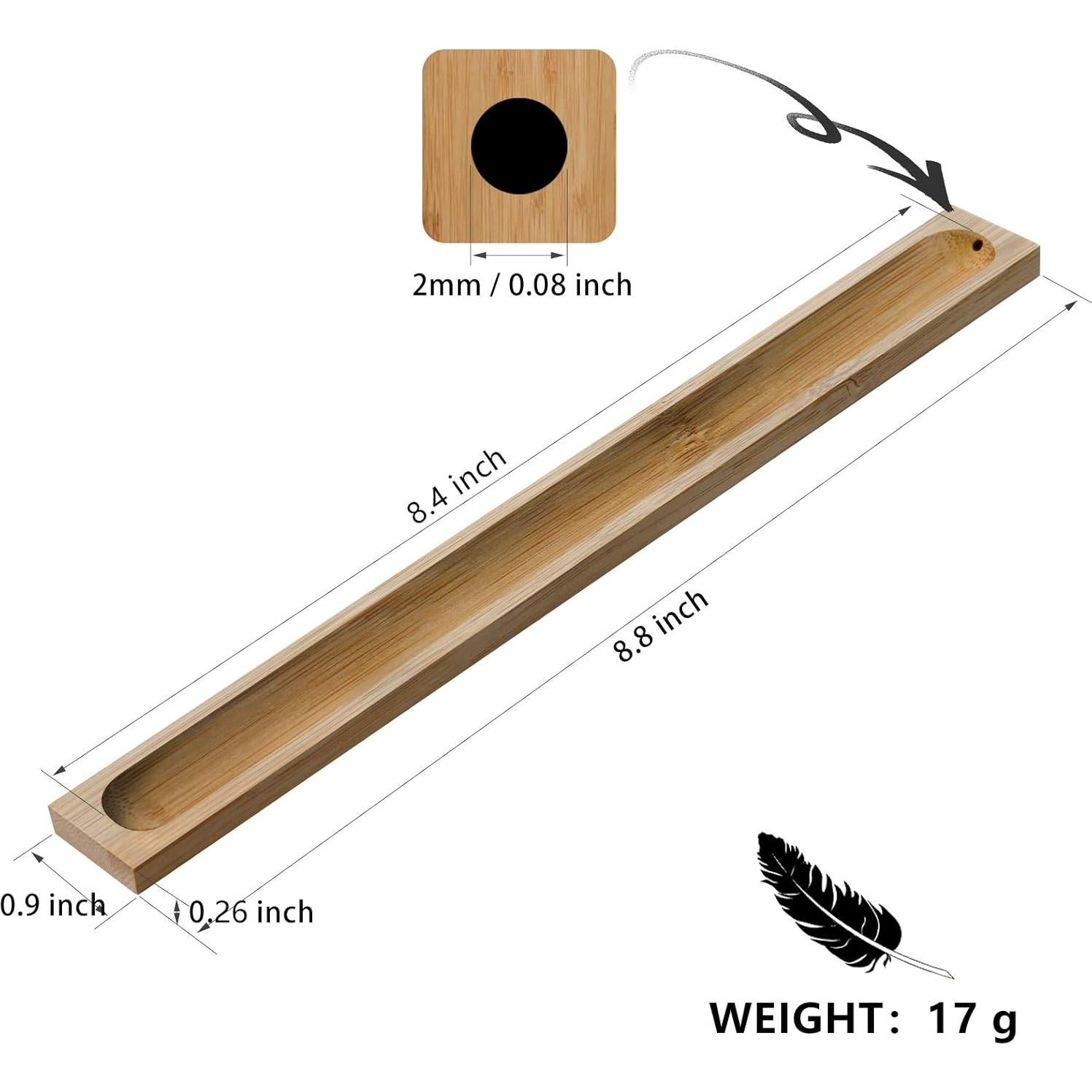 Soporte de Incienso de Bambú Natural SIGZKK - 2 Piezas