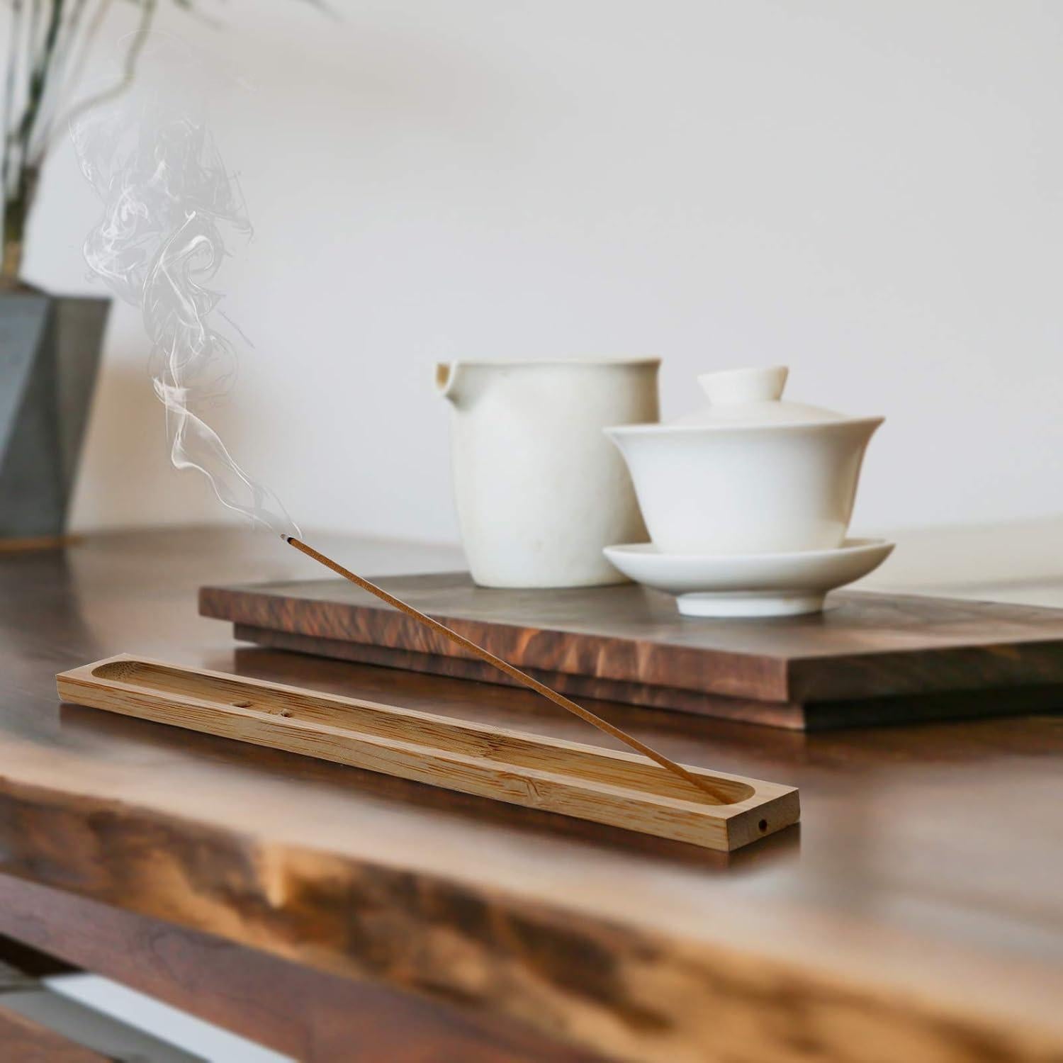 Soporte de Incienso de Bambú Natural SIGZKK - 2 Piezas