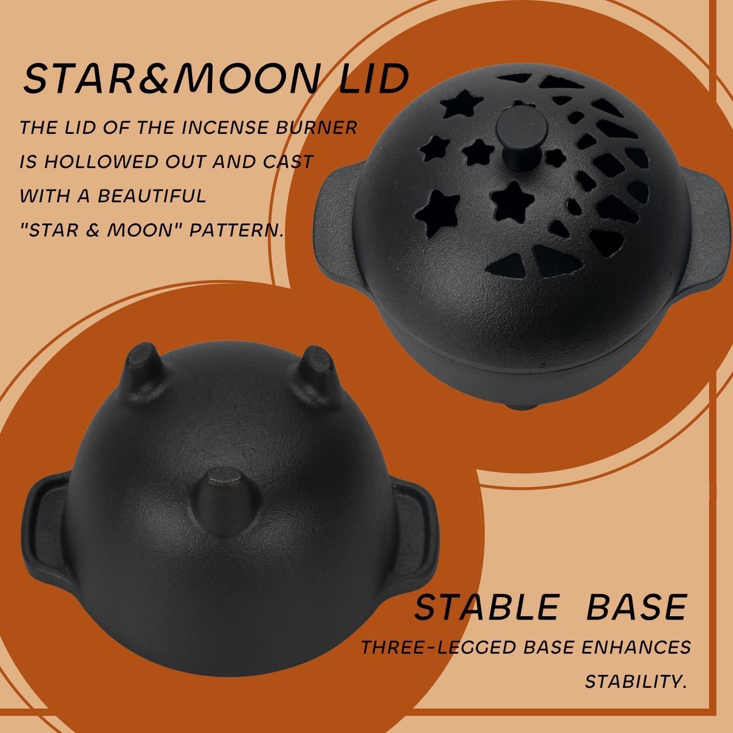 Horno de Incienso de Hierro Fundido IPROUDER 2.49 kg Redondo