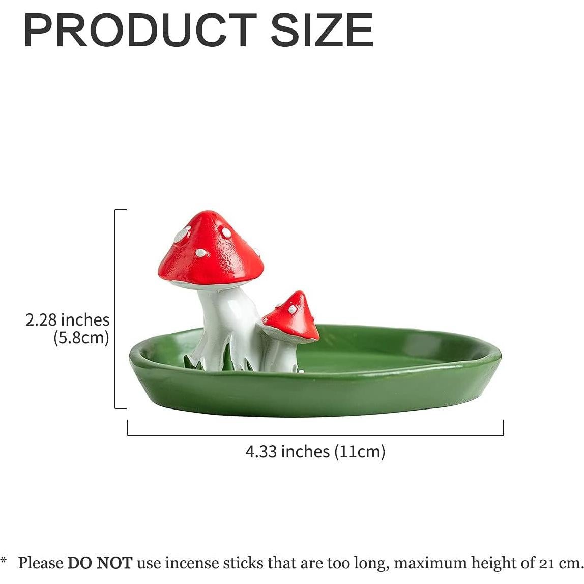 Soporte de Incienso de Hongo Bonito CHUNCHE con 30 Varitas