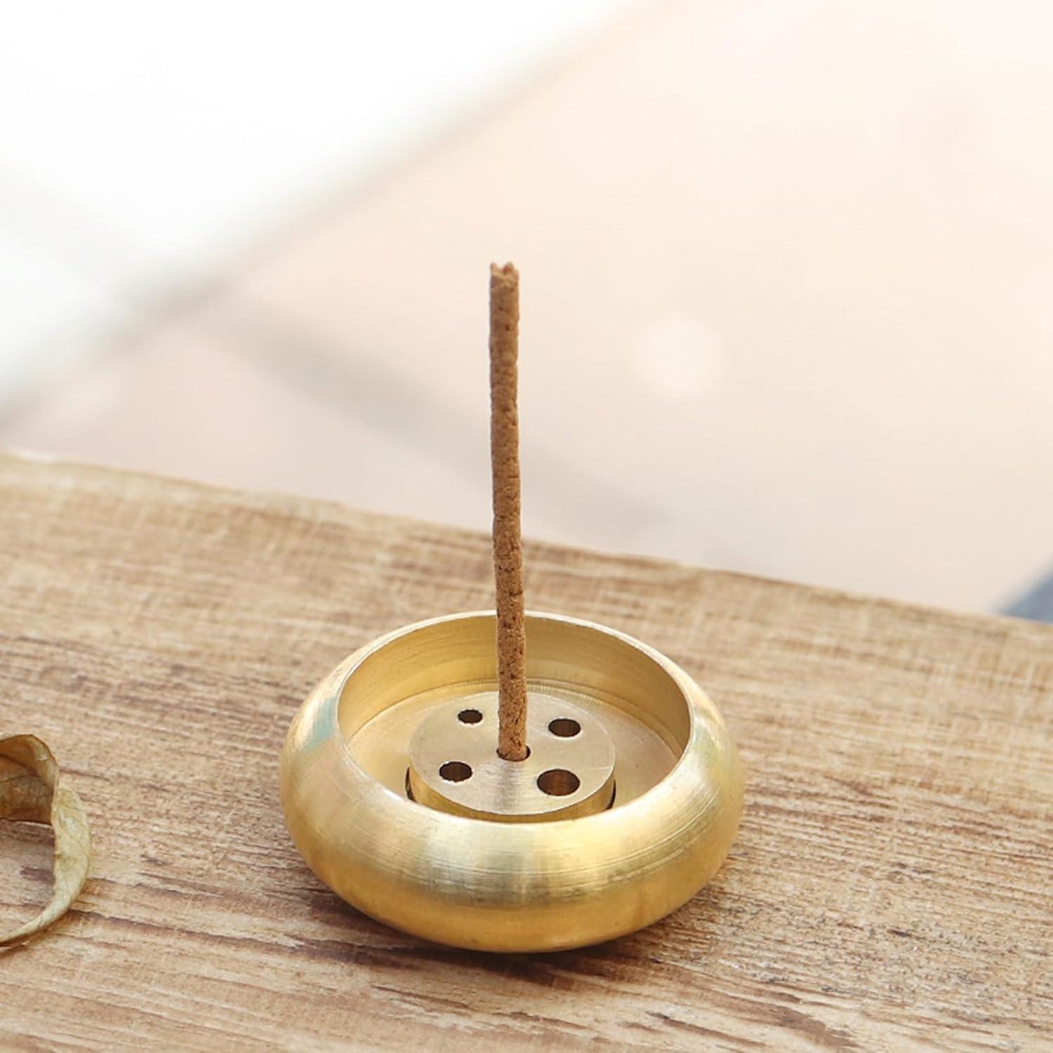 Soporte de Incienso de Latón MrMrKura - 12 Piezas Doradas