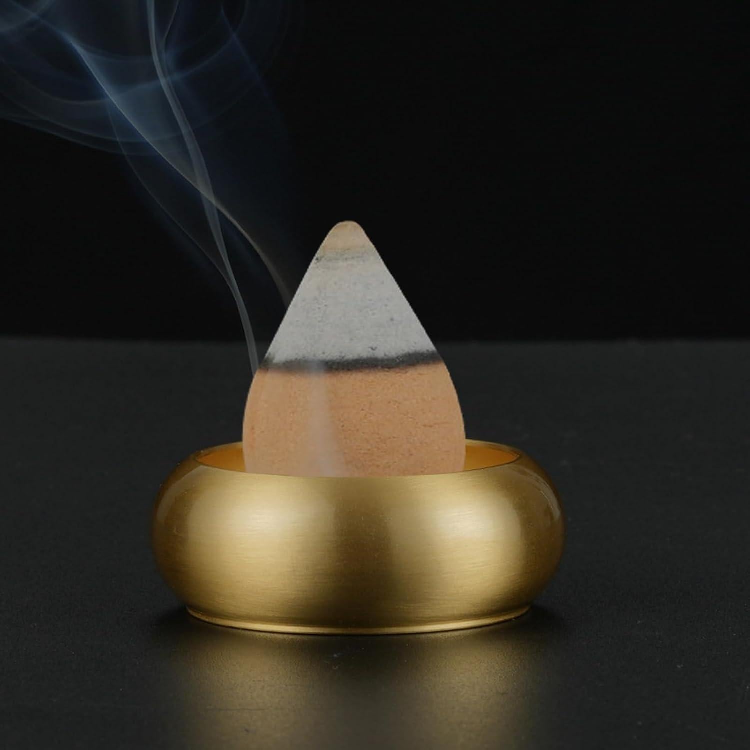 Soporte de Incienso de Latón MrMrKura - 12 Piezas Doradas