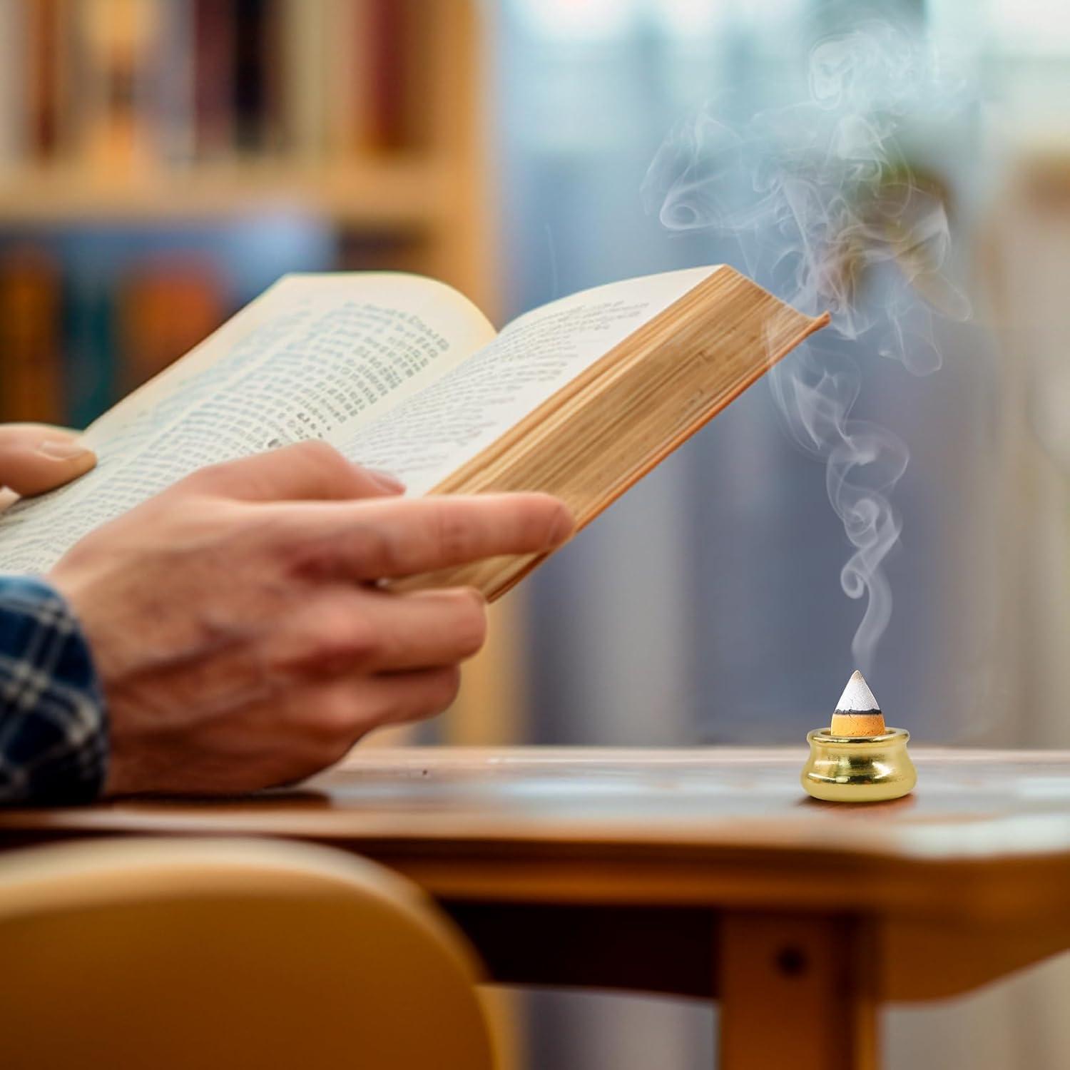 Soporte de Incienso de Latón MrMrKura - 12 Piezas Doradas