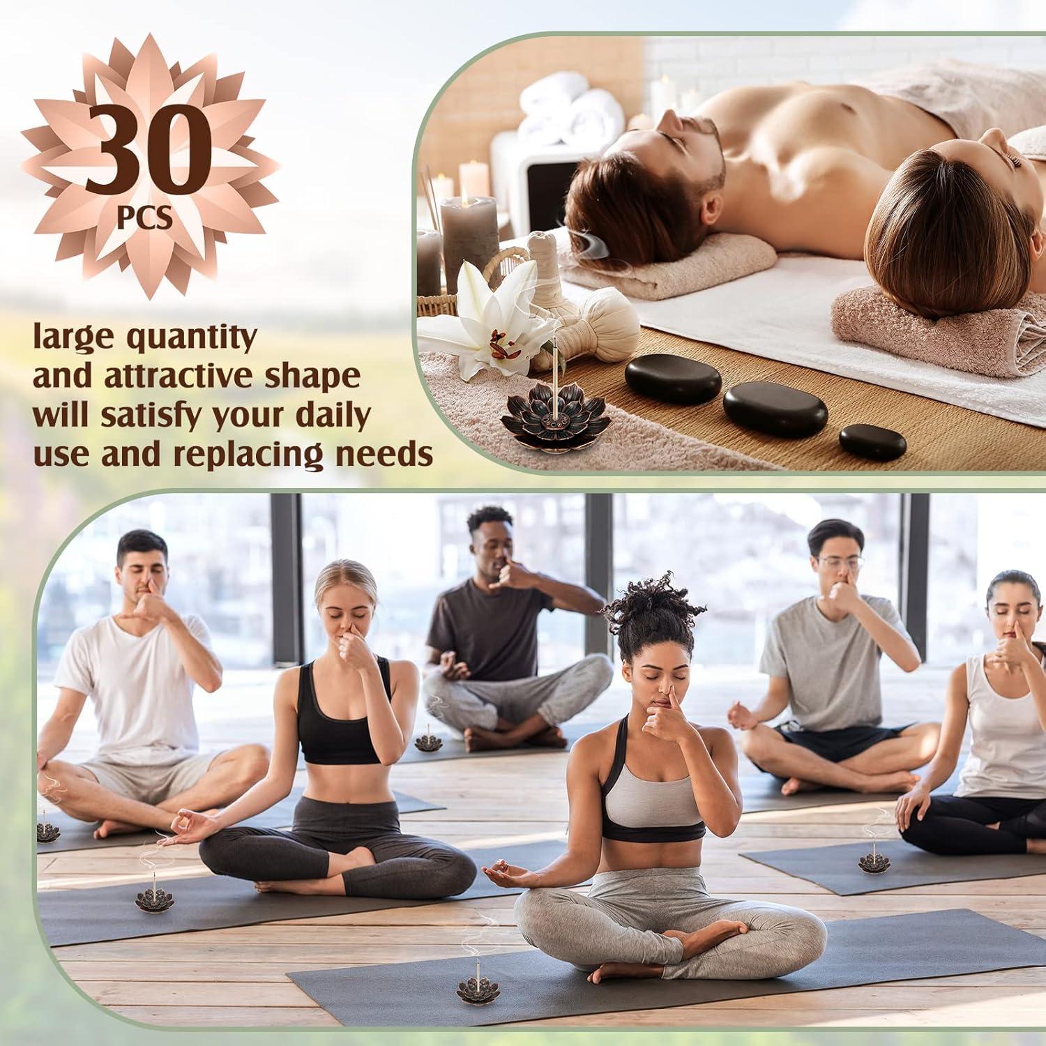 Soporte de Incienso Loto 30 Piezas Sumind Bronce Retro