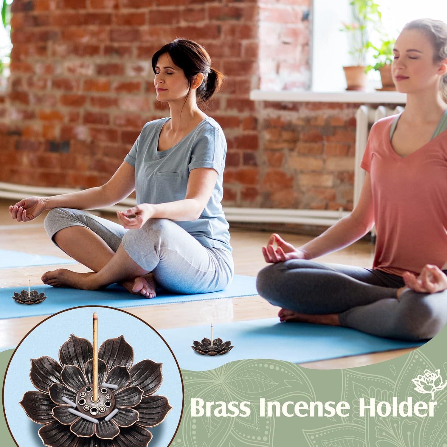 Soporte de Incienso Loto 30 Piezas Sumind Bronce Retro