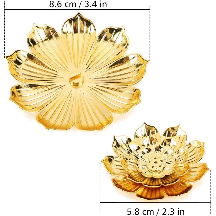 Soporte de Incienso Accmor Loto Dorado 8.6 cm Multifuncional