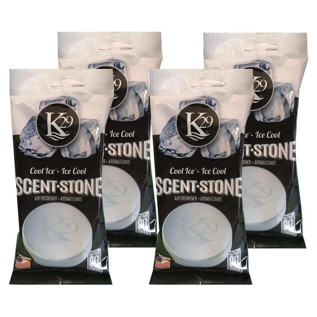 Ambientador de Piedra K29 - Fragancia Hielo Frío, 4 Paquetes