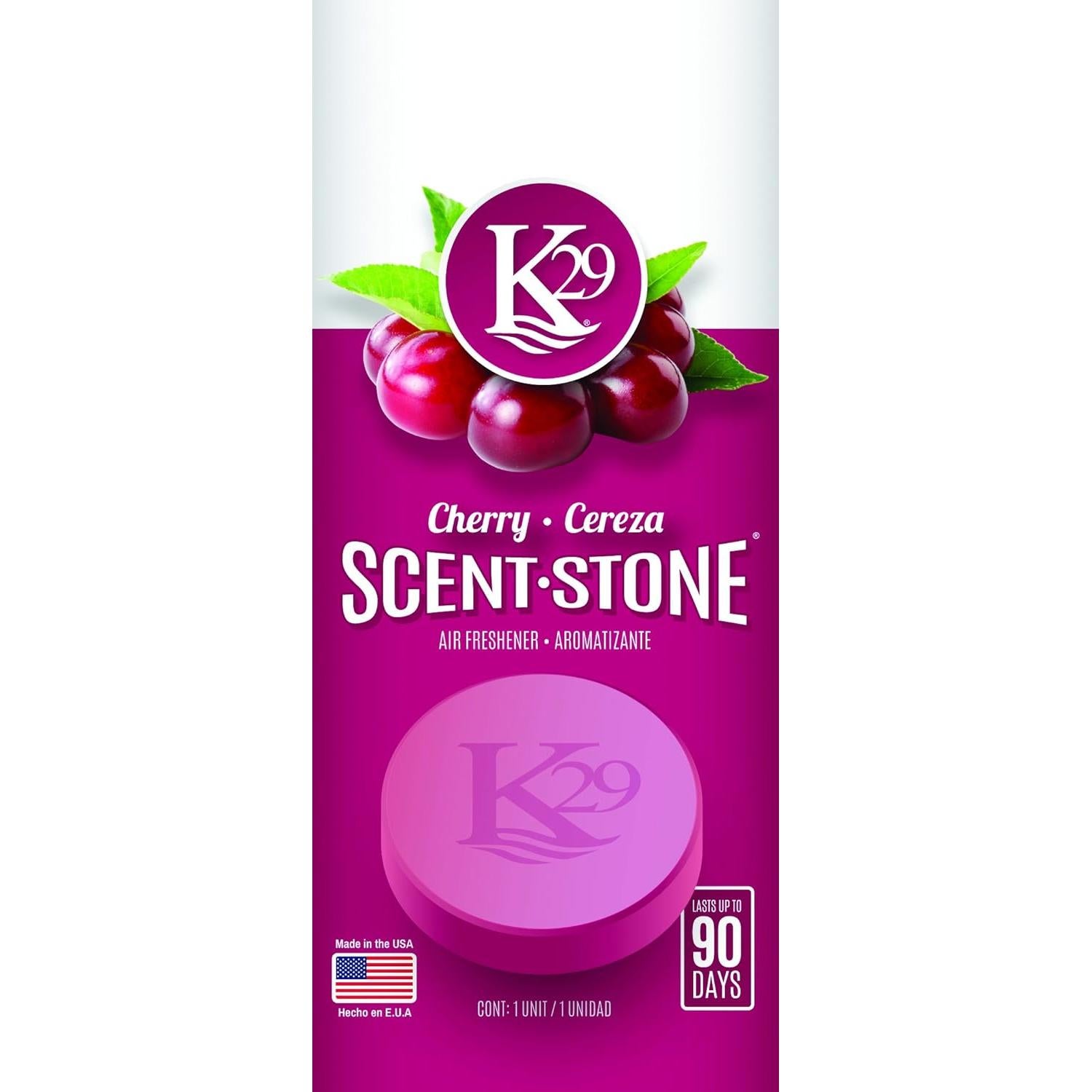 Ambientador de Piedra K29 Sterling Teal Cereza - Paquete de 4