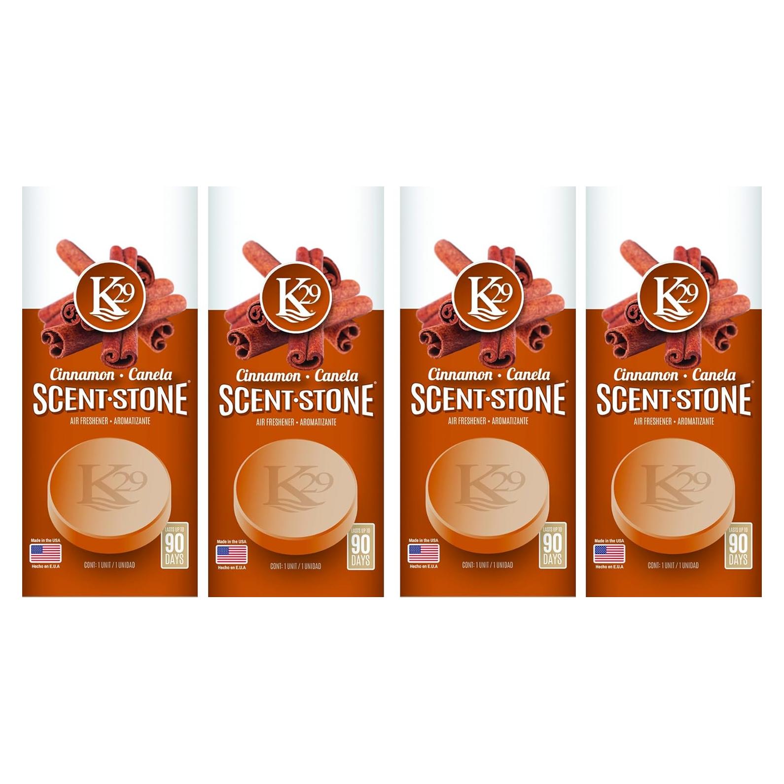 Ambientador de Piedra K29 Canela Sterling Teal - Paquete de 4