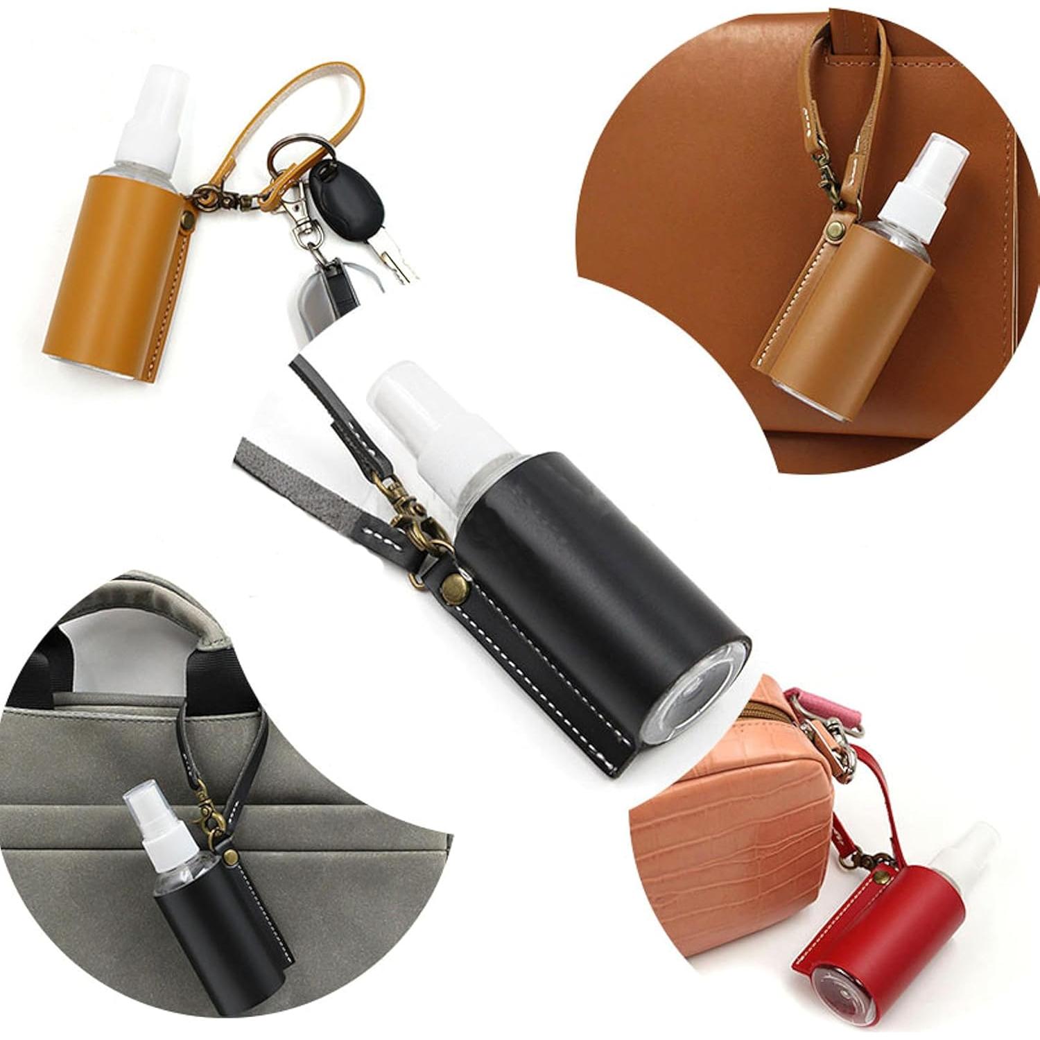 Soporte para Botella de Spray Sanitizante VKSG 60ml - Negro