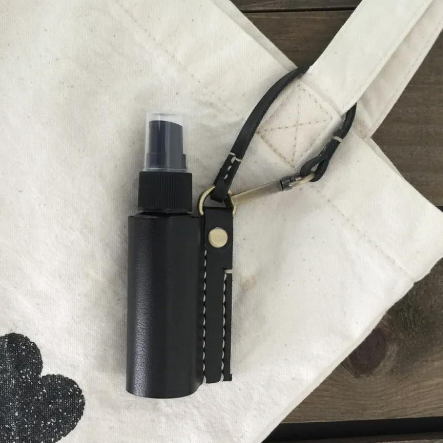 Soporte para Botella de Spray Sanitizante VKSG 60ml - Negro