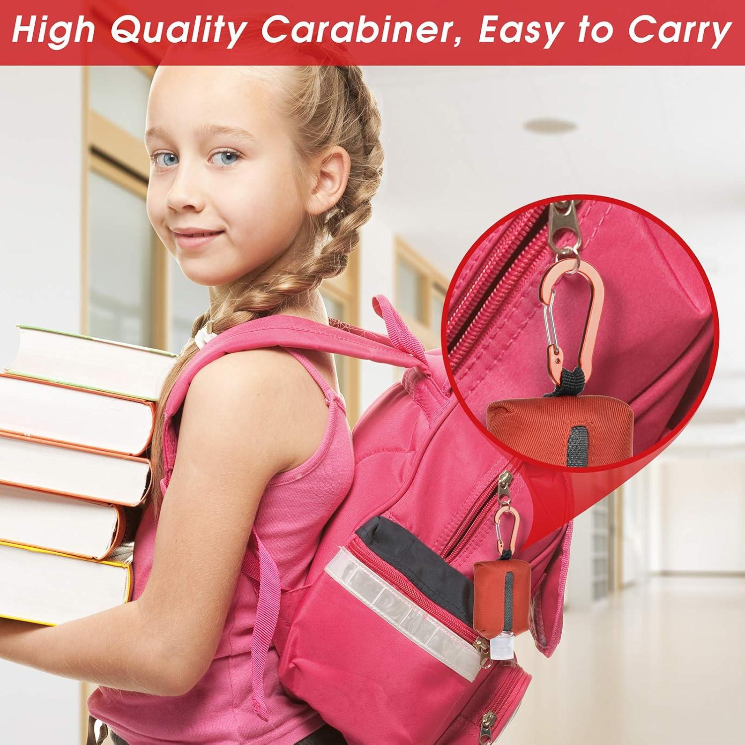 Soporte Portátil para Desinfectante de Manos Loción 60ML Rojo