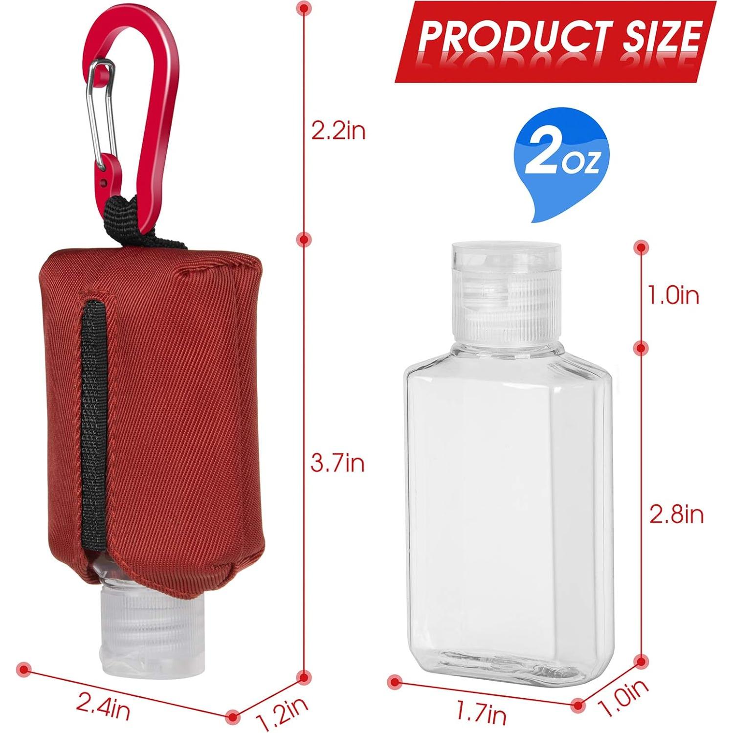 Soporte Portátil para Desinfectante de Manos Loción 60ML Rojo
