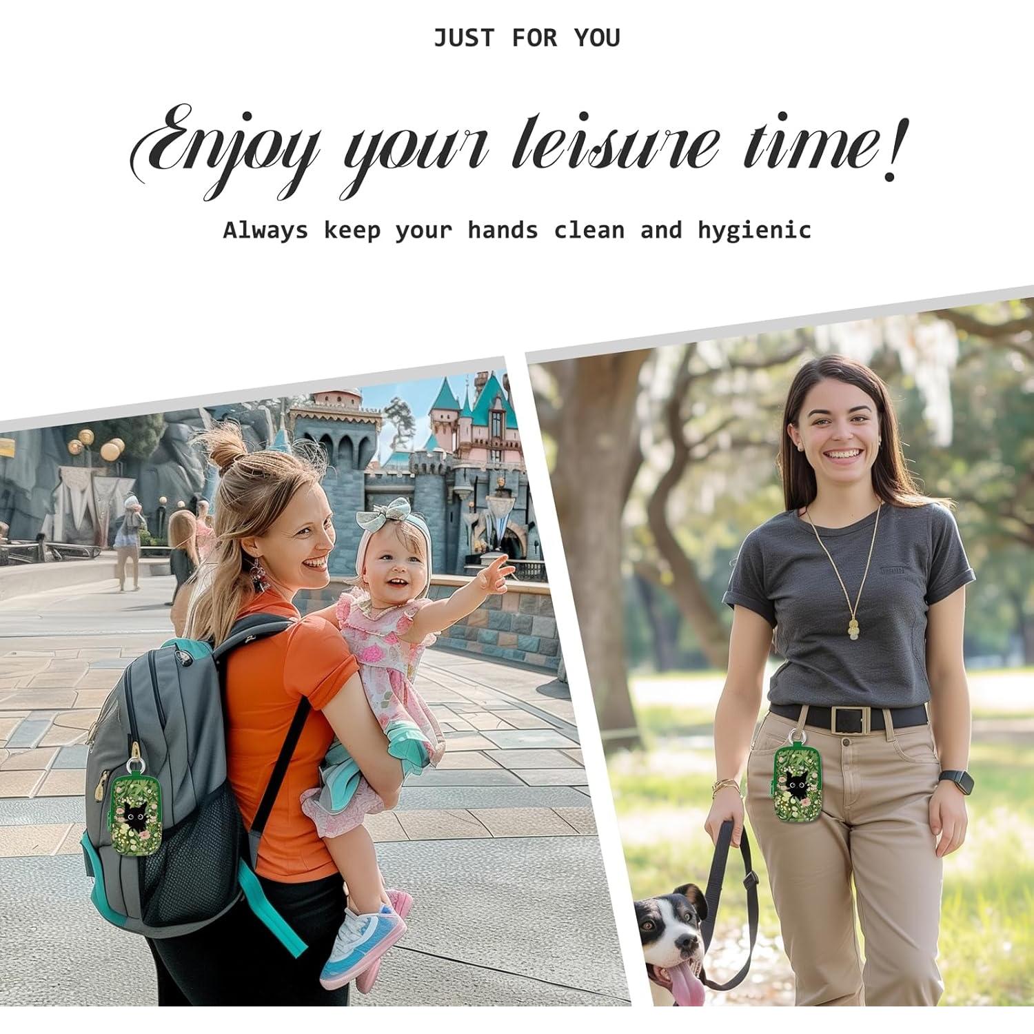 Estuche para Desinfectante de Manos Gato Negro Mcapirivo 30ml