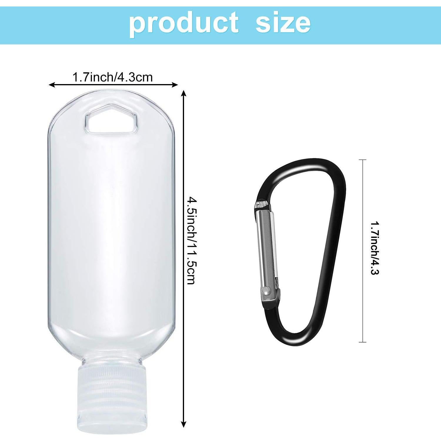 Juego de 8 Botellas de Viaje VHOPMORE 59 ml Reutilizables