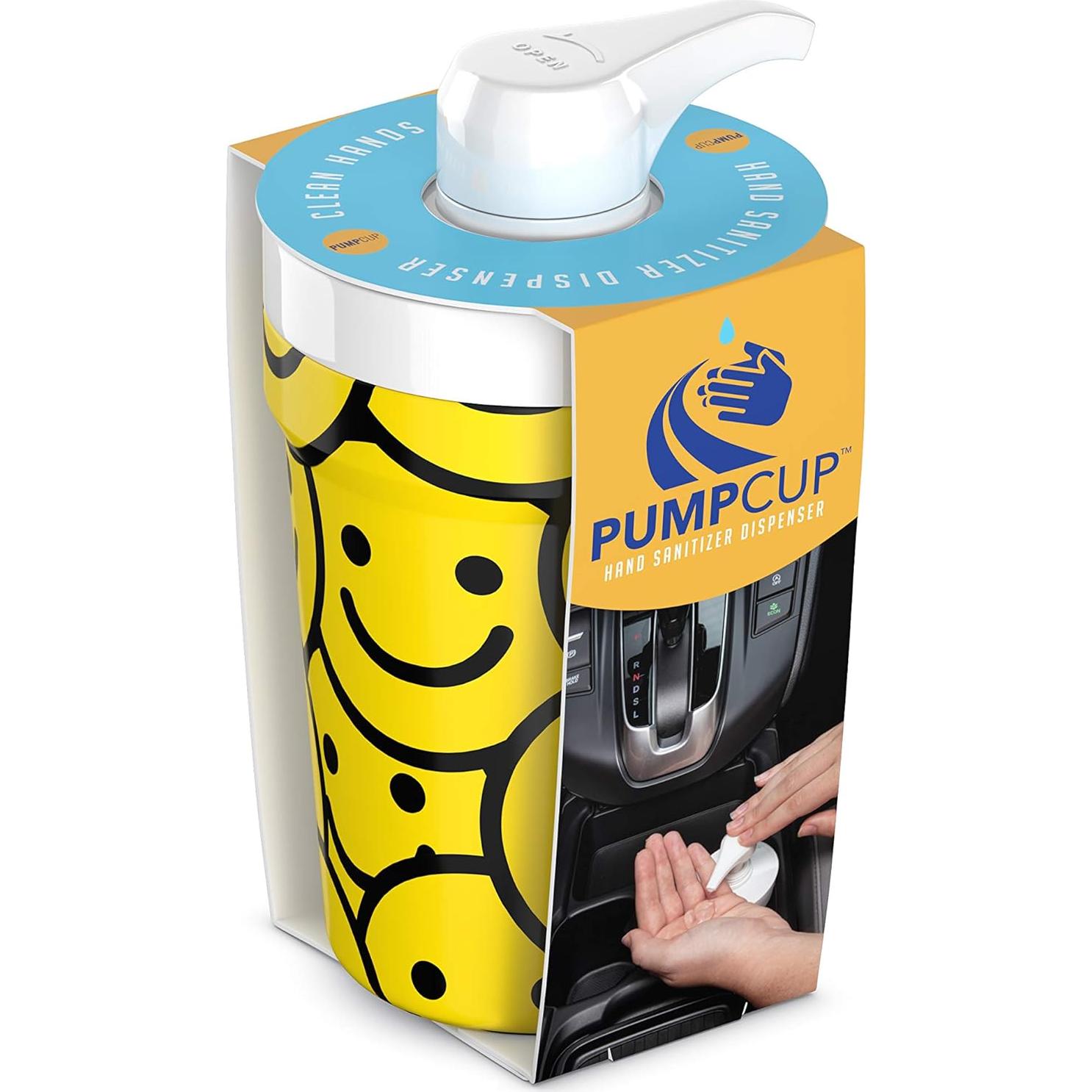 Dispensador de desinfectante PumpCup 236.6 ml cara sonriente