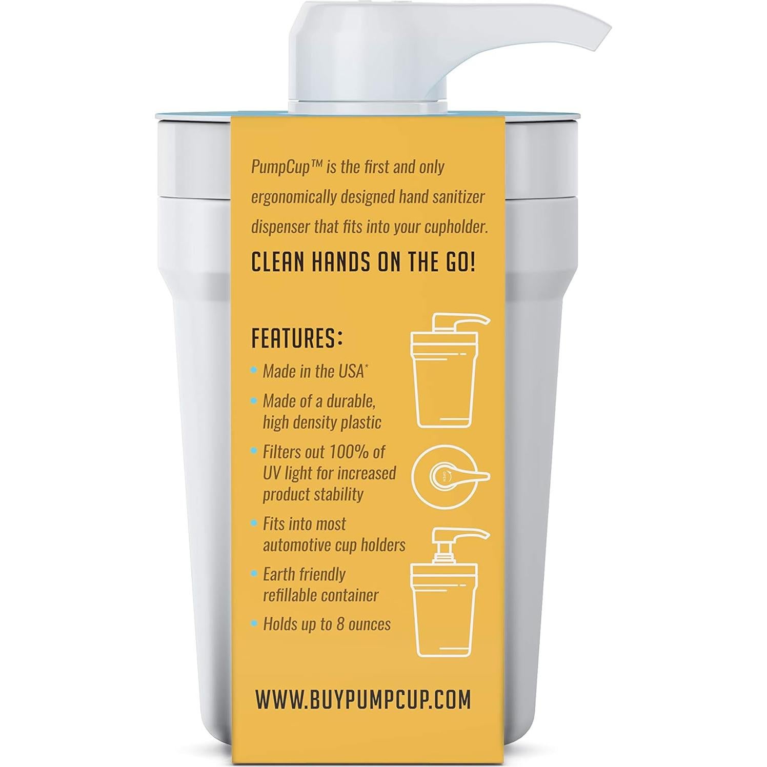 Dispensador de desinfectante PumpCup 236.6 ml cara sonriente