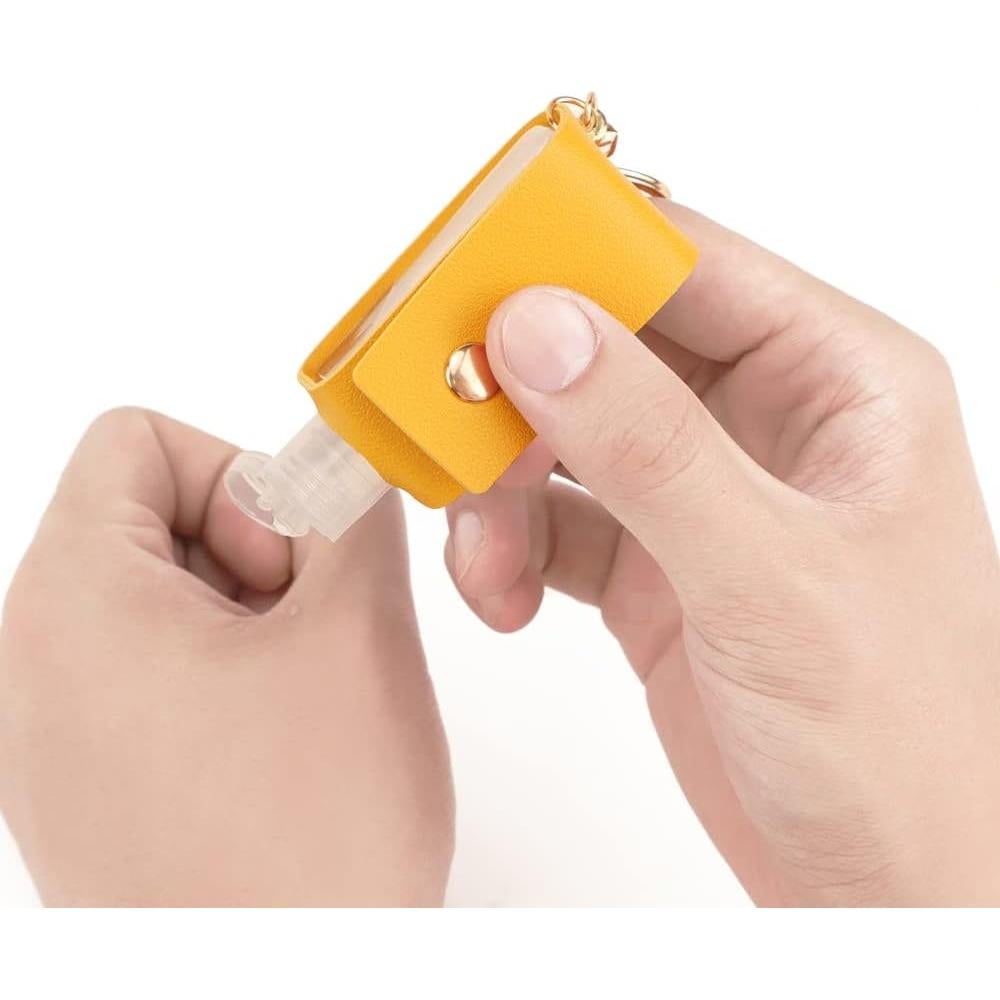 Juego de 8 Botellas de Viaje 30ml con Llave y Funda de Cuero