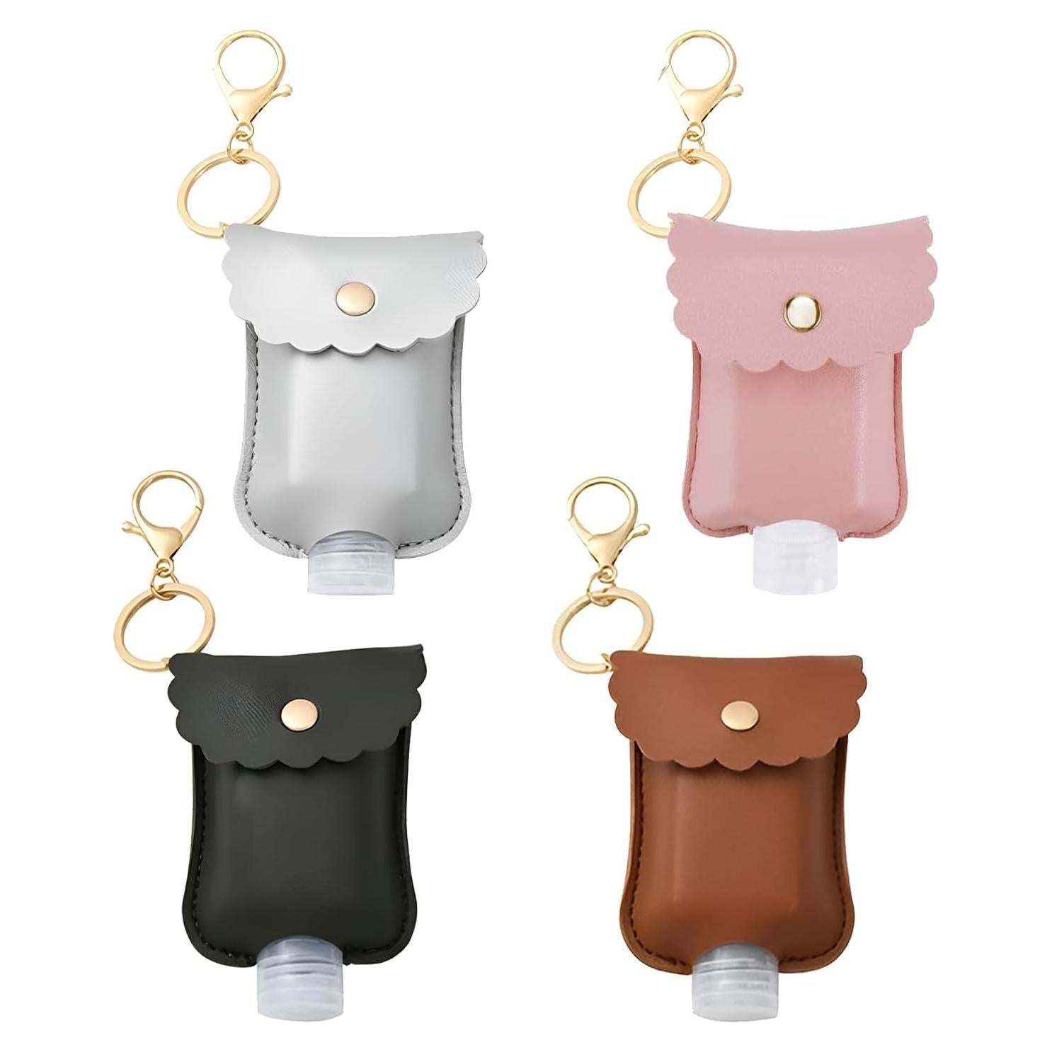 4 Soportes de Desinfectante de Manos Pcmursal - 60 ml Cuero