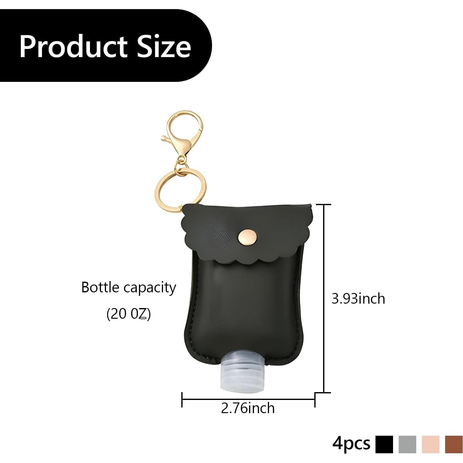 4 Soportes de Desinfectante de Manos Pcmursal - 60 ml Cuero