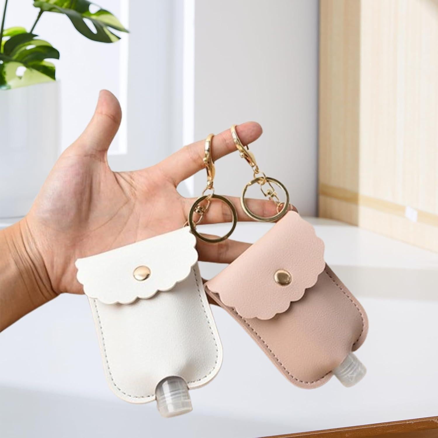 4 Soportes de Desinfectante de Manos Pcmursal - 60 ml Cuero