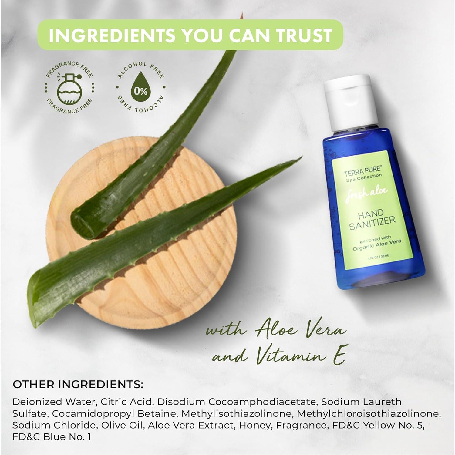 Gel desinfectante para manos Terra Pure 30 ml sin alcohol con aloe