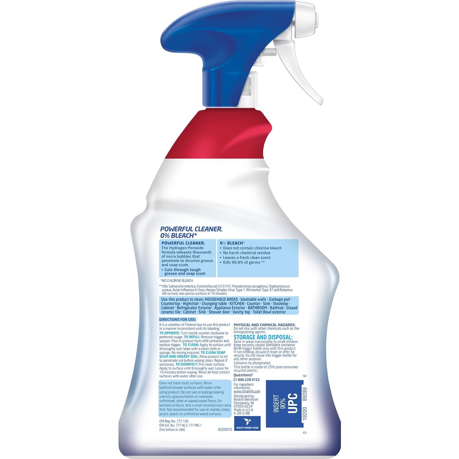 Limpiador Multiusos Lysol Peróxido de Hidrógeno 0.95L Cítrico