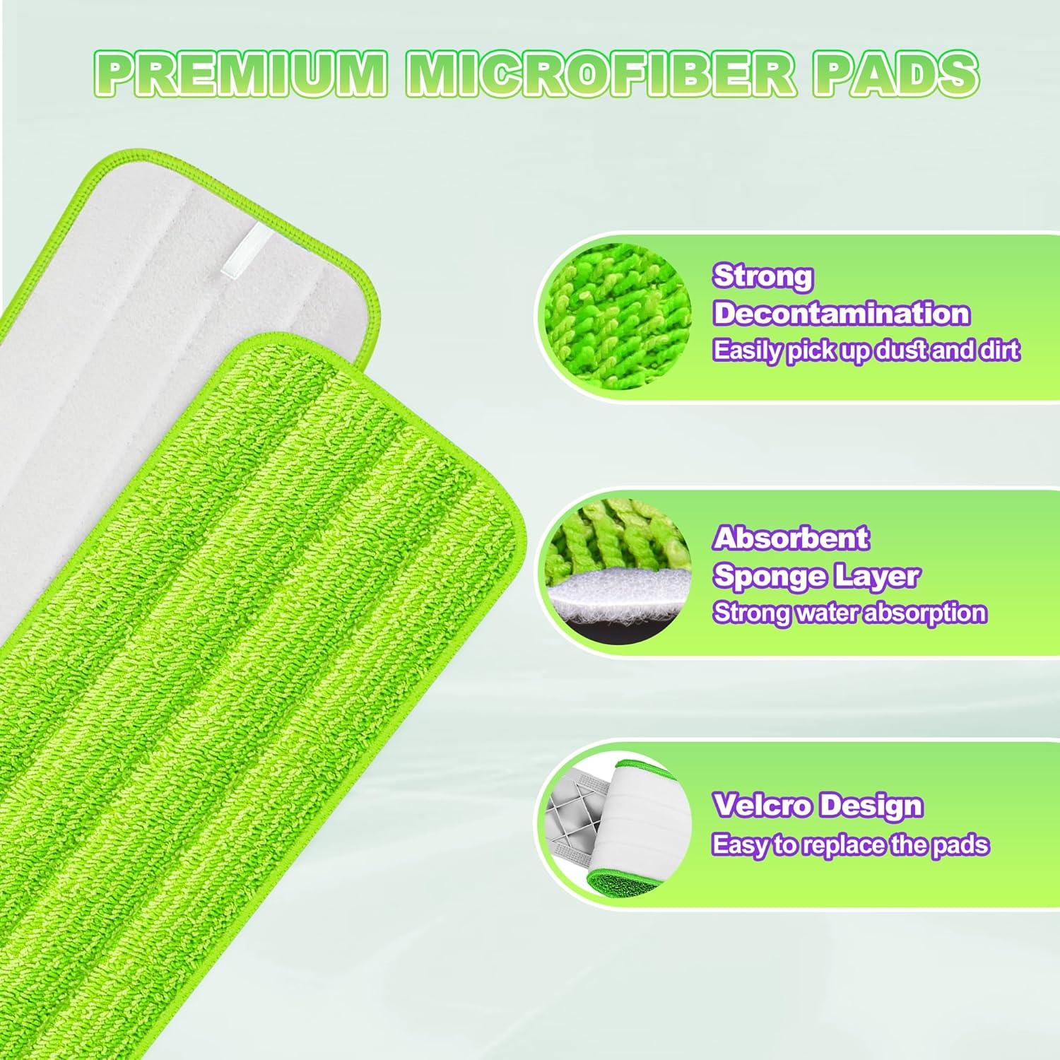 8 Almohadillas de Mopa Reutilizables FORSPEEDER 38.1 cm Microfibra