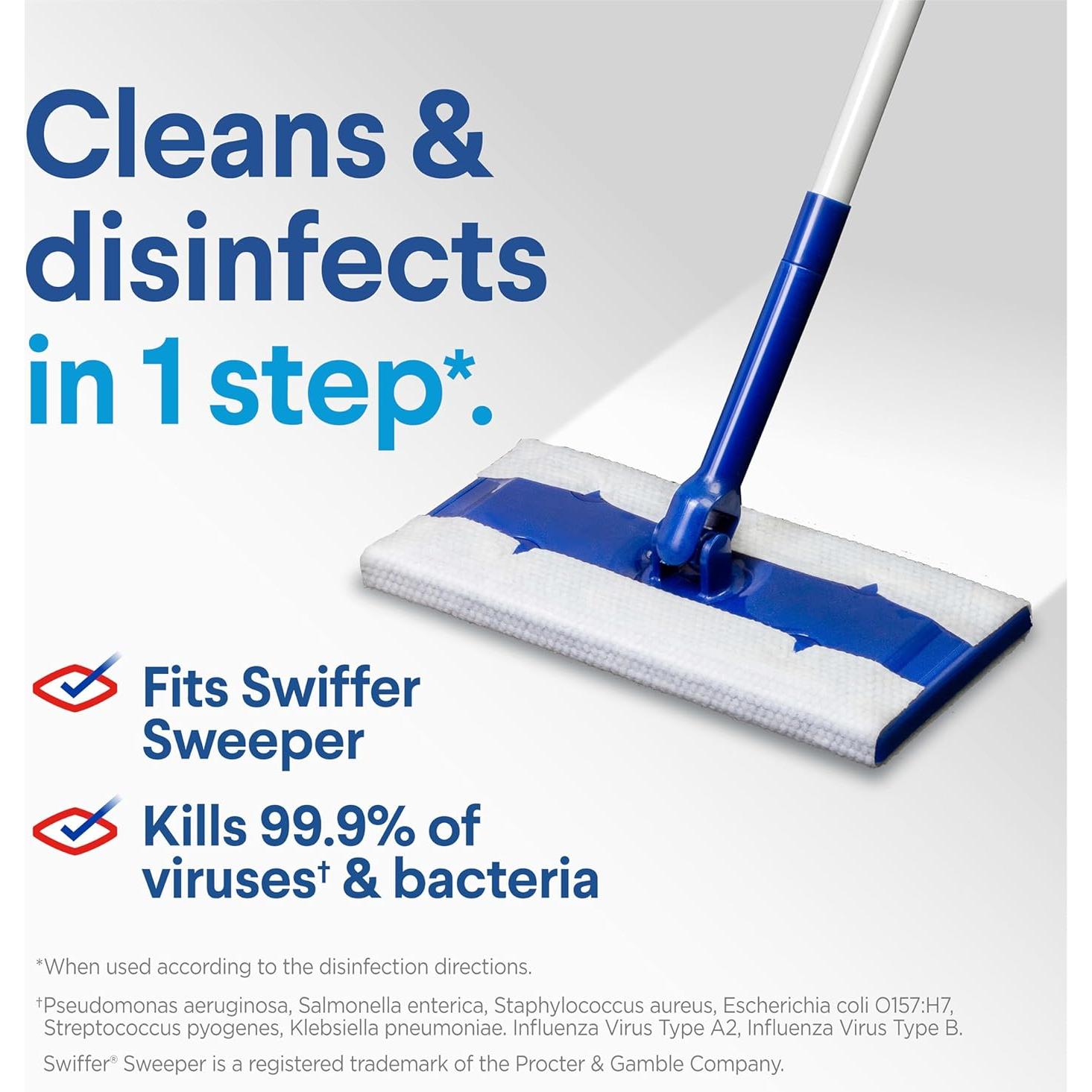 Paquete de Paños de Mopa Húmedos Desinfectantes Clorox - 48 Recargas