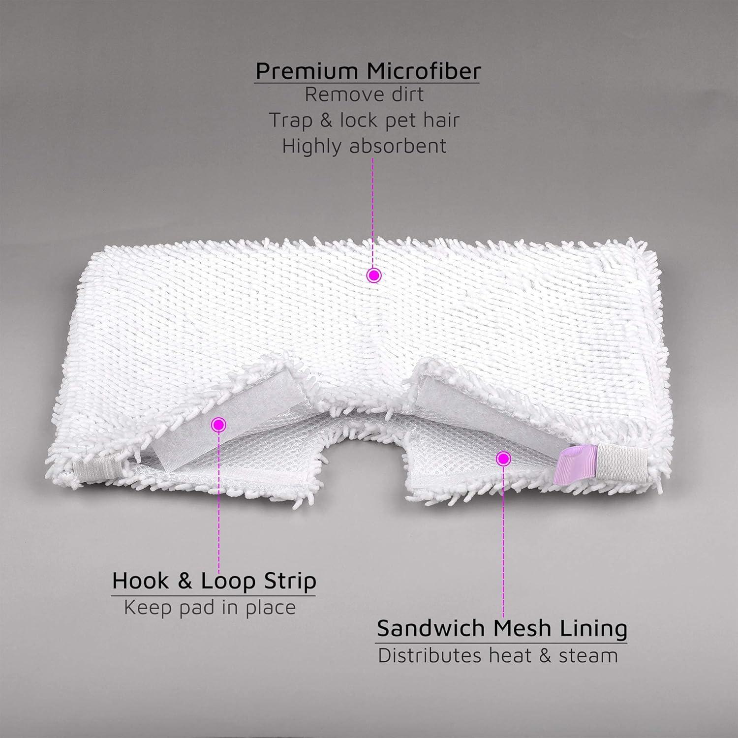 Paños de Reemplazo para Mop de Vapor Flammi S3500, 4 Unidades